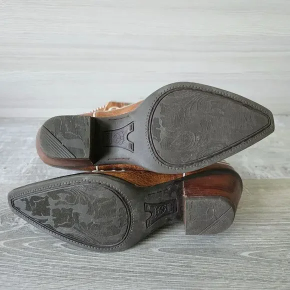 Ariat Shelleen Womens Western Leather Boots White Swirl Embroidery Size 7.5 - Picture 12 of 15